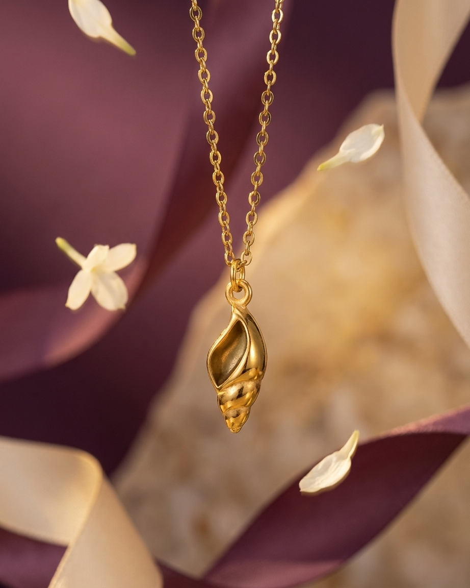 Golden Conch Shell