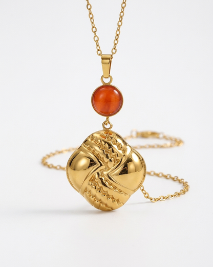 Amber Knot Charm